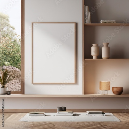 Interior Frame Mockup: ISO A Paper Size for Poster Displays