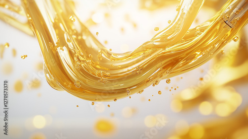 Golden Elixir: A close-up, ...