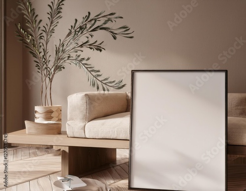 Minimalist ISO A Paper Frame Mockup for Interior Decor