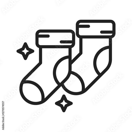 Socks icon vector image. Suitable for mobile apps, web apps and print media.