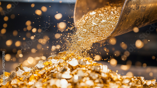 Golden Cascade: A close-up ...