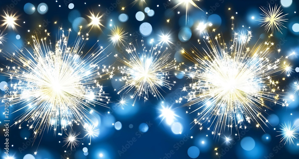 Naklejka premium fireworks on the night sky