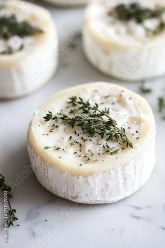 Crisp breadstick with melted gourmet cheese and fresh herbs on top, ready to enjoy.