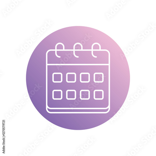 Calendar  icon isolated on a white background. Vector illustration.