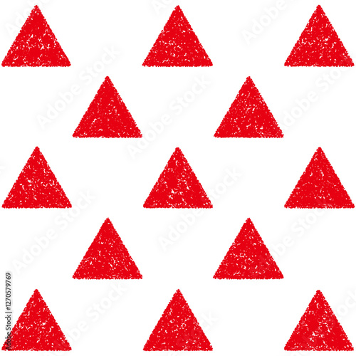 クレヨン素材　三角形模様の背景