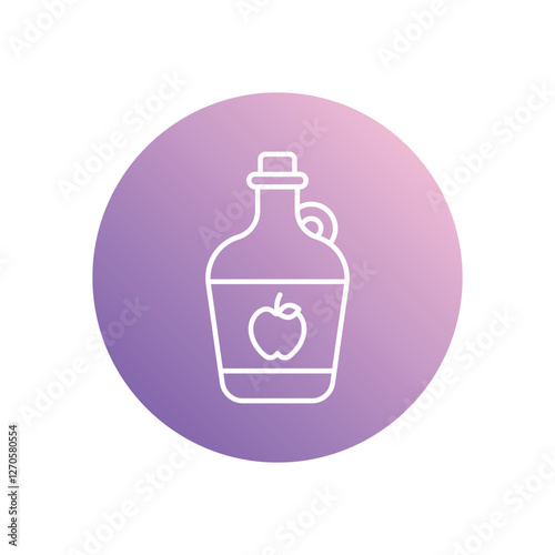 Cider  icon isolated on a white background. Vector illustration.