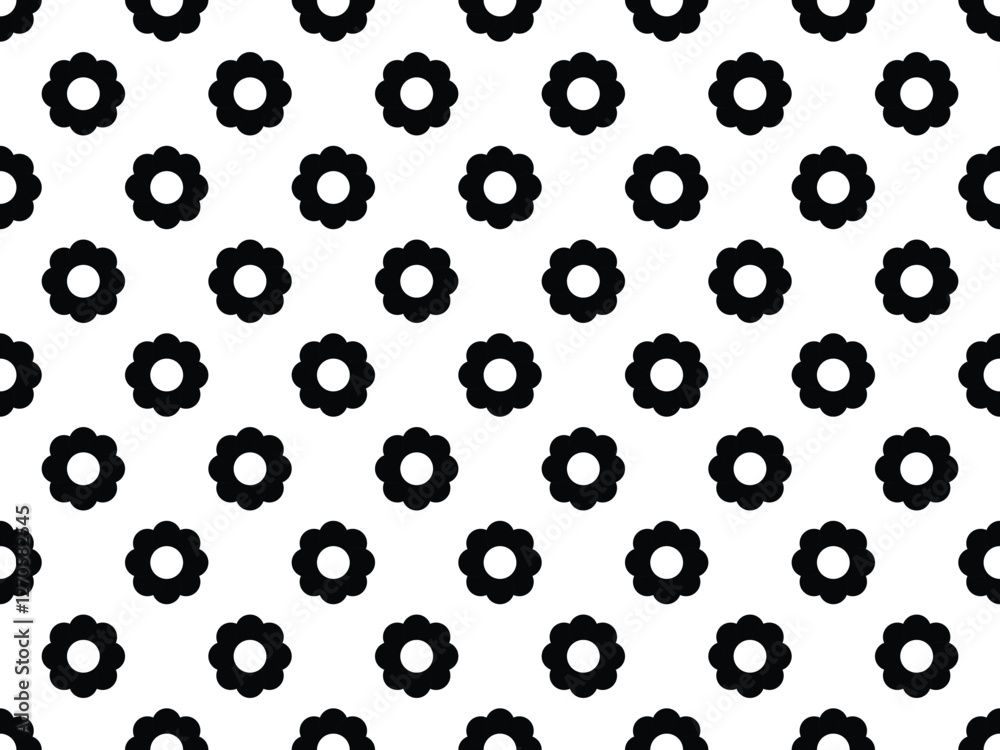 Sun flower pattern in Black style vector Sun flower pattern in Black style vector