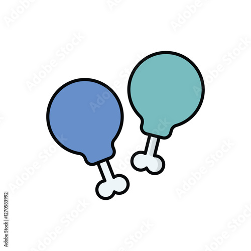 Turkey Leg icon isolated on a white background. Vector illustration.