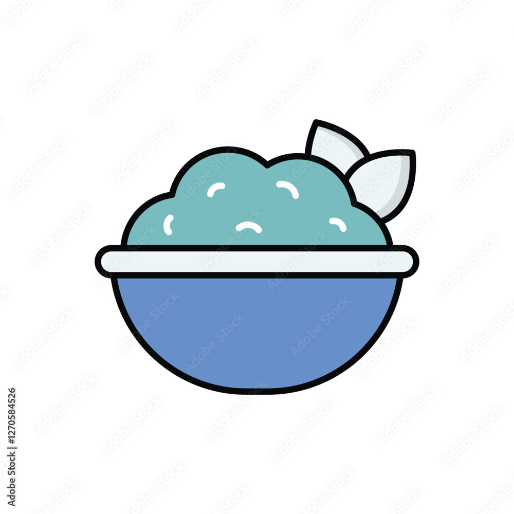 Mashed Potatoes icon isolated on a white background. Vector illustration. Mashed Potatoes icon isolated on a white background. Vector illustration.