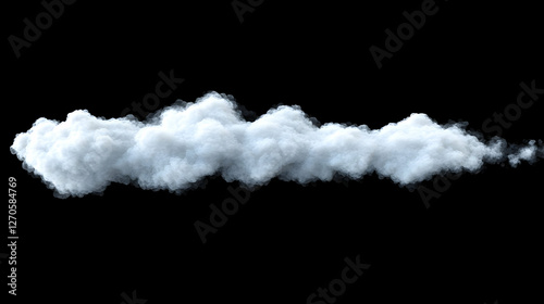 Wallpaper Mural White fluffy cloud isolated on black background for design Torontodigital.ca