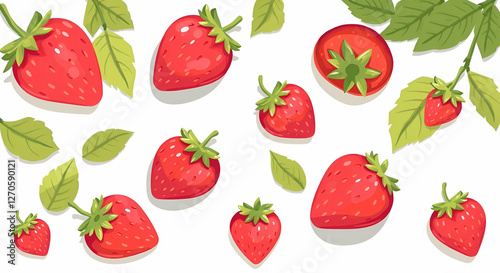 strawberry seamless background