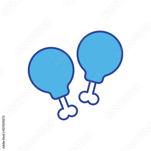 Turkey Leg icon isolated on a white background. Vector illustration.