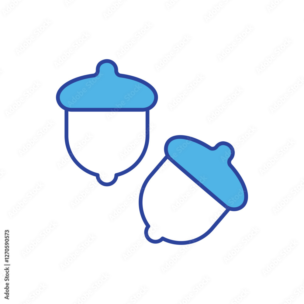 Acorn icon isolated on a white background. Vector illustration. Acorn icon isolated on a white background. Vector illustration.