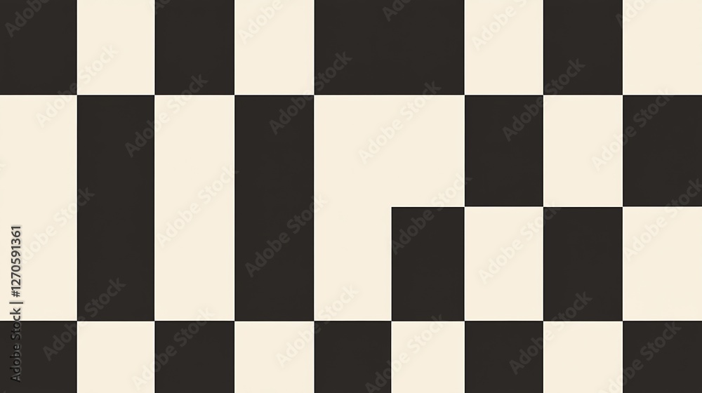 Abstract Black and White Checkerboard Pattern Abstract Black and White Checkerboard Pattern