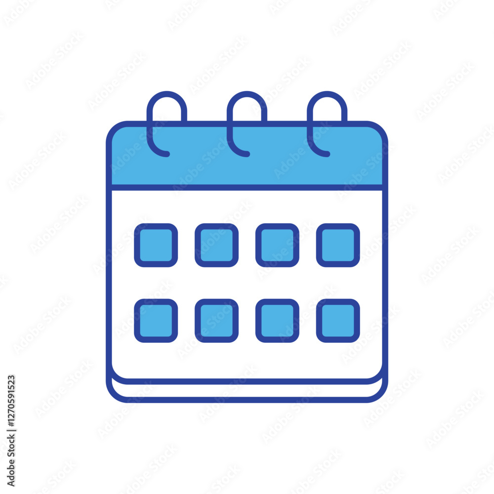 Calendar  icon isolated on a white background. Vector illustration.