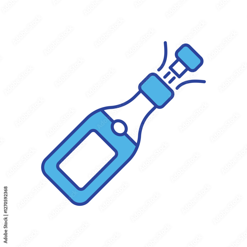 Champagne icon isolated on a white background. Vector illustration. Champagne icon isolated on a white background. Vector illustration.