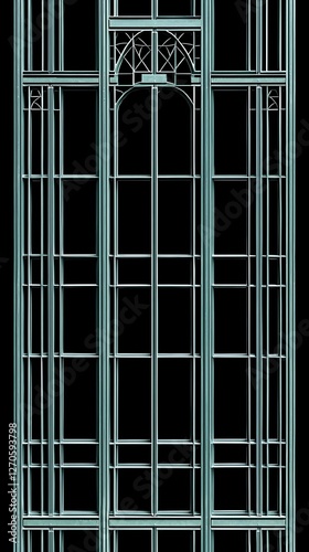 Wallpaper Mural Teal Metal Window Frame Architectural Detail Torontodigital.ca