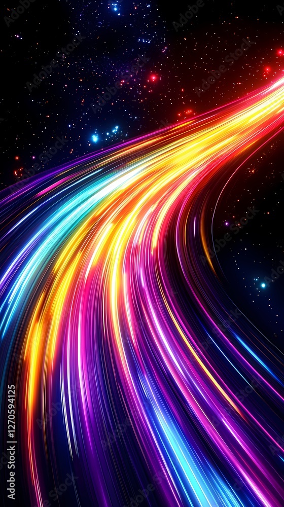 Obraz premium Digital technology universe future neon light poster background