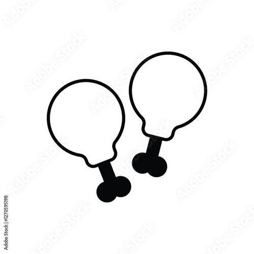 Turkey Leg icon isolated on a white background. Vector illustration.