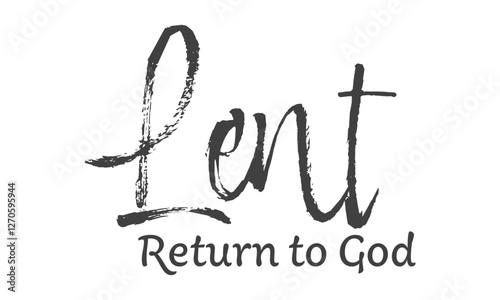 Fast, Pray, Give – Simple Lent Season Calligraphy. Christian Lent Typography Design for print or use as poster, card, flyer, tattoo or T Shirt Design