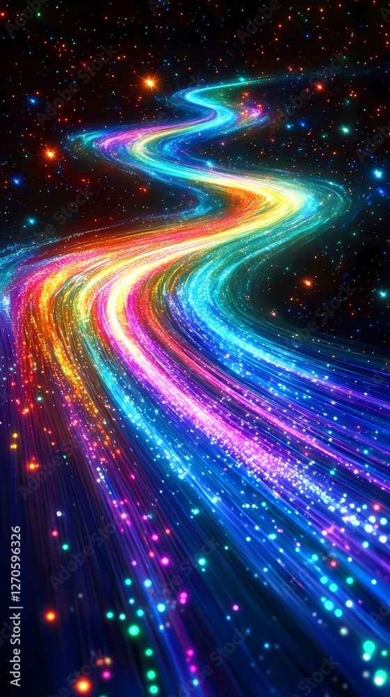 Obraz premium Digital technology universe future neon light poster background