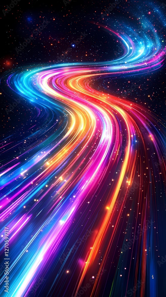 Digital technology universe future neon light poster background Digital technology universe future neon light poster background