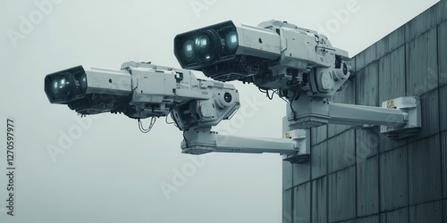 Wallpaper Mural Modern urban surveillance enhanced camera infrastructure in city centers Torontodigital.ca