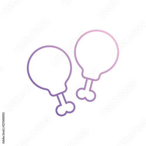 Turkey Leg icon isolated on a white background. Vector illustration.