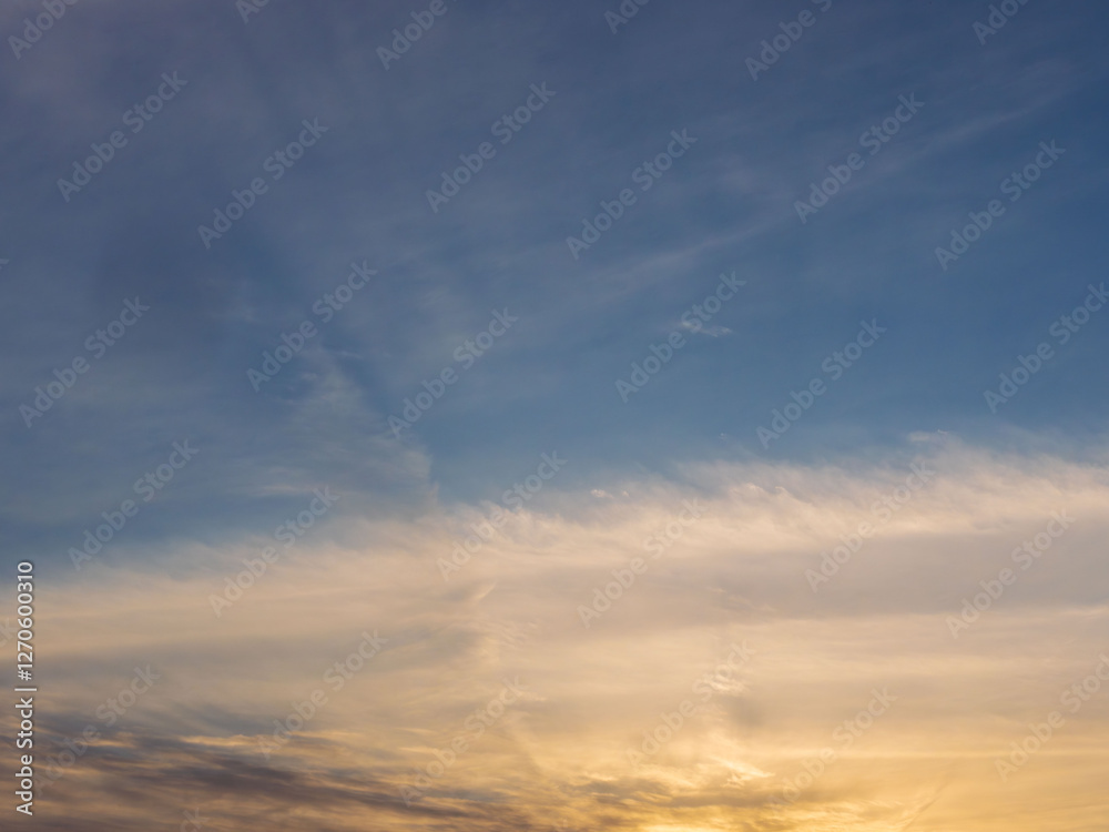 Obraz premium 2月の夕暮れの空と雲26