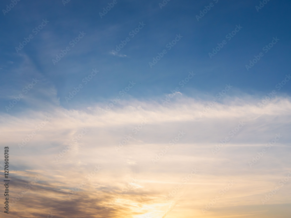 Obraz premium 2月の夕暮れの空と雲33