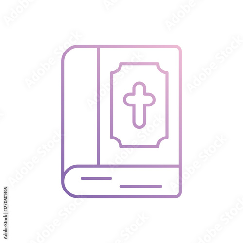 Bible Book icon isolated on a white background. Vector illustration.