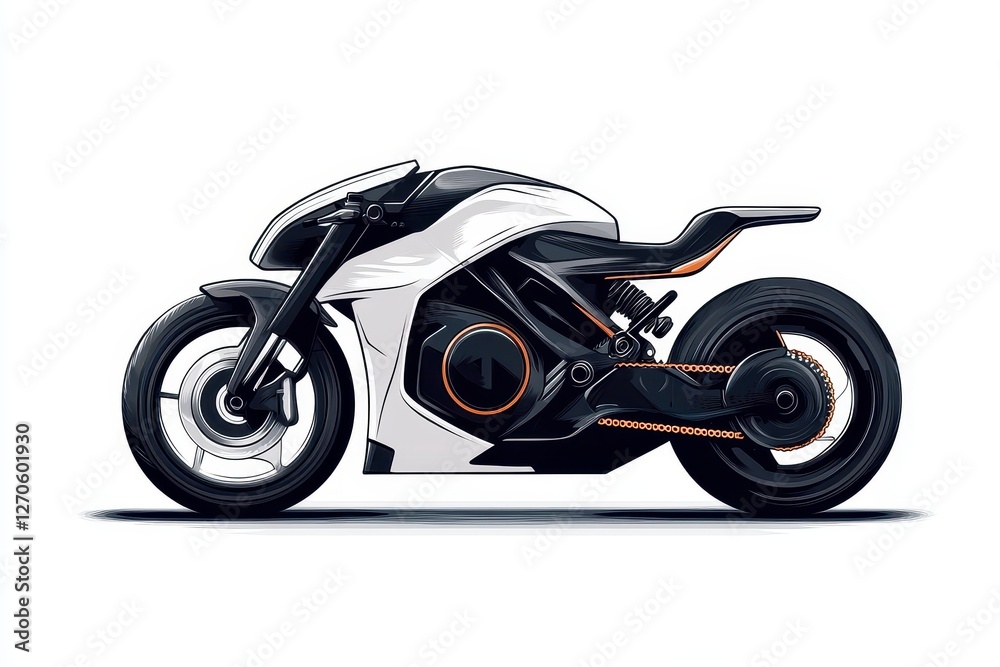 Stylish electric motorcycle design showcasing modern technology and sleek aesthetics Stylish electric motorcycle design showcasing modern technology and sleek aesthetics