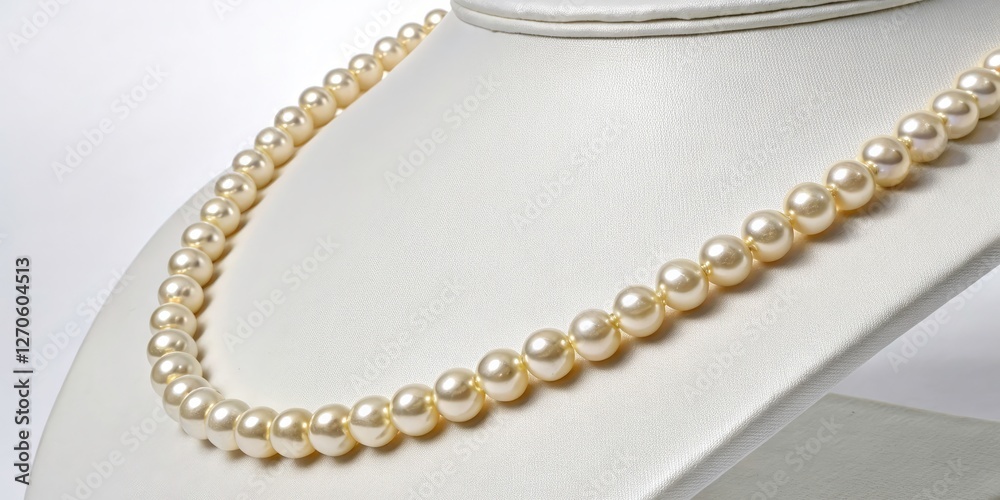 Elegant Single Strand Pearl Necklace: Classic White Pearl Jewelry Accessory for Luxury Fashion Elegant Single Strand Pearl Necklace: Classic White Pearl Jewelry Accessory for Luxury Fashion