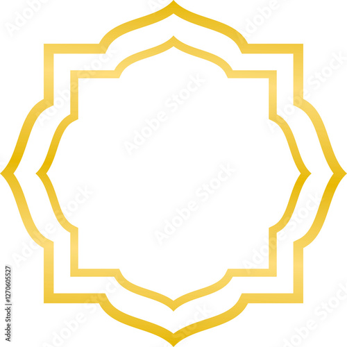 frame gold element transparent background