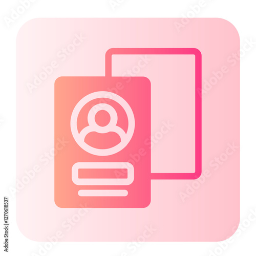 Id Card gradient icon