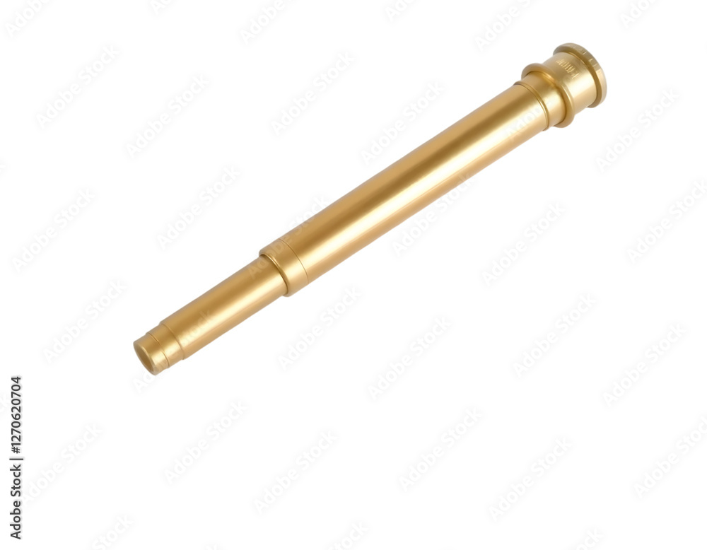 Realistic golden spyglass isolated on transparent background Realistic golden spyglass isolated on transparent background