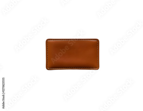 Brown leather wallet isolated on transparent background