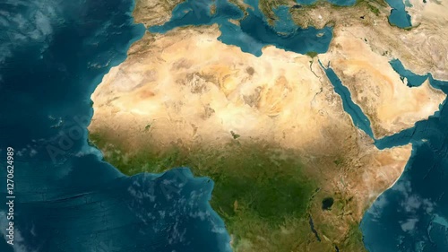 Algeria Country Map with Flag Animation 1080p