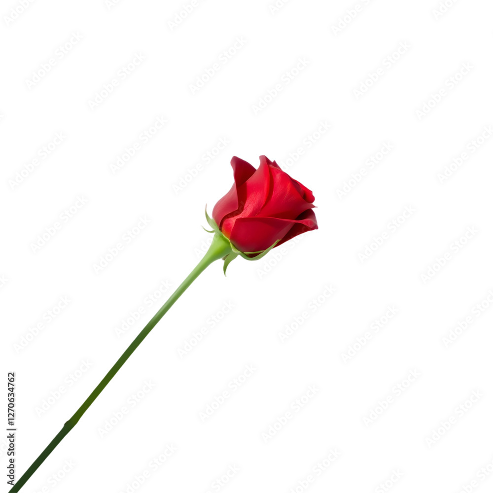 Red rose isolated on transparent background Red rose isolated on transparent background
