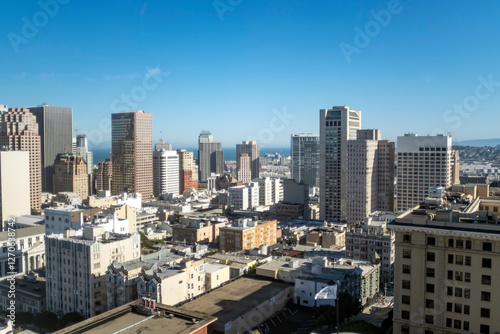 San Francisco city skyline from hotel