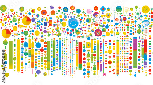 Wallpaper Mural Colorful data visualization displaying insights digital art business environment abstract viewpoint Torontodigital.ca
