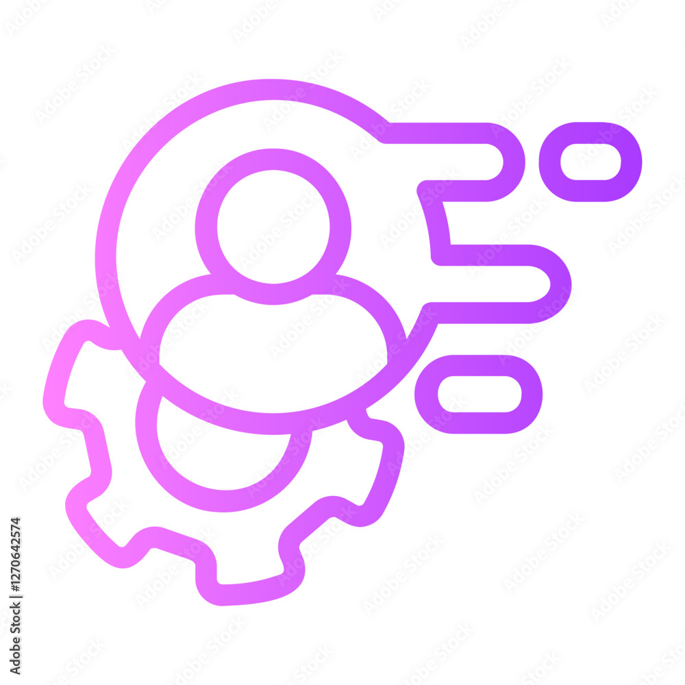 Management  gradient icon