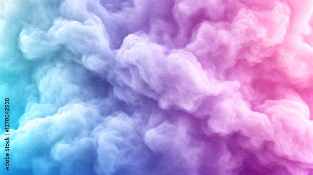 Fototapeta premium Colorful abstract cloud background with soft texture in purple and blue tones. Generative AI