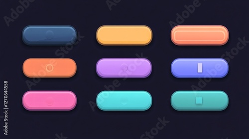 Versatile UI Design Element: Toggle Buttons Vector Set