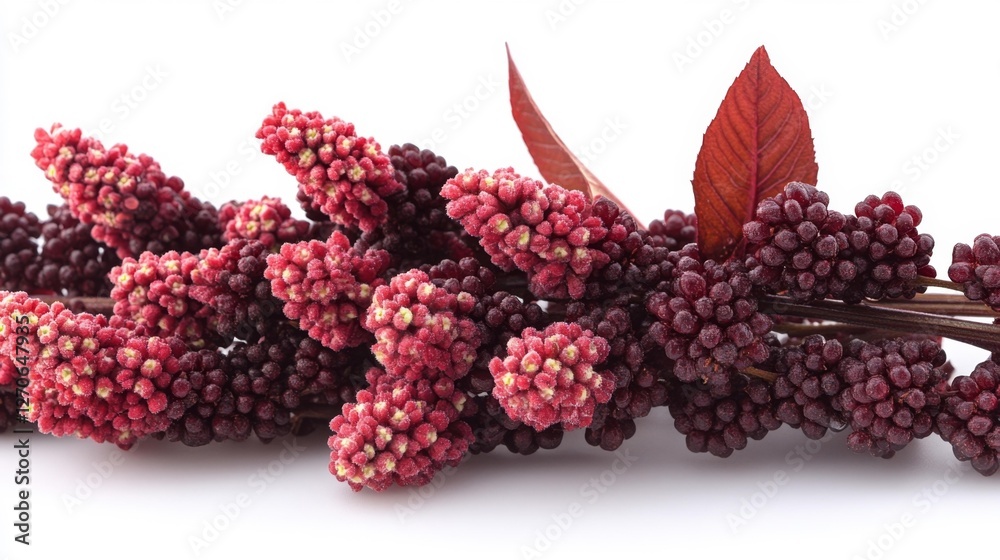Frozen Purple Red Berries with White Background. Generative AI Frozen Purple Red Berries with White Background. Generative AI