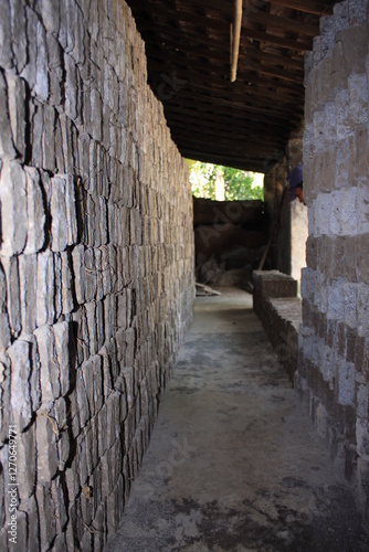 making bricks traditionally from clay