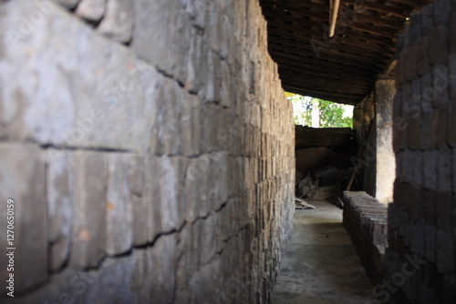 making bricks traditionally from clay