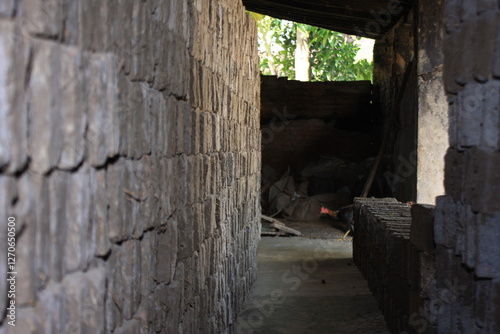 making bricks traditionally from clay