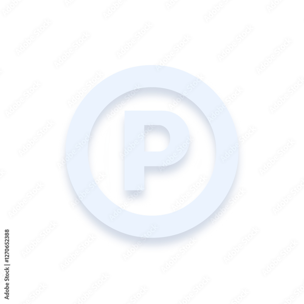 Light blue ℗ sound recording copyright symbol with a soft shadow down on transparent background Light blue ℗ sound recording copyright symbol with a soft shadow down on transparent background