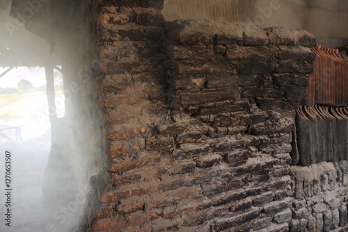 making bricks traditionally from clay